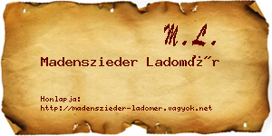 Madenszieder Ladomér névjegykártya